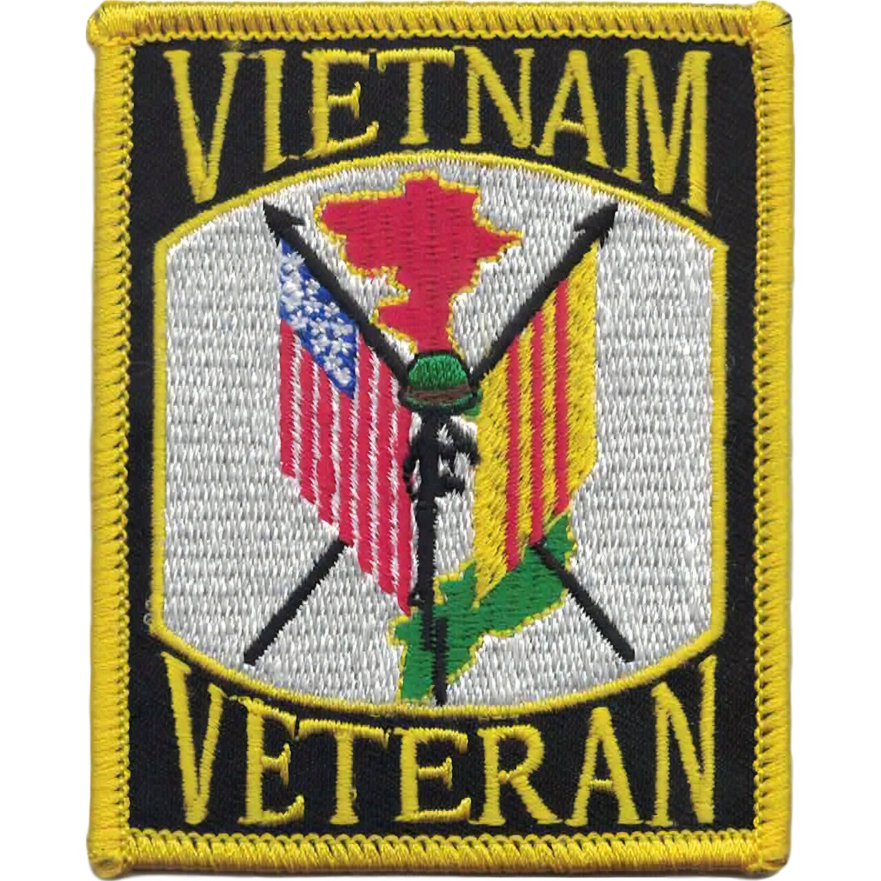 U.S. Military Vietnam Veteran Patch Black &#x26; White 3&#x22;